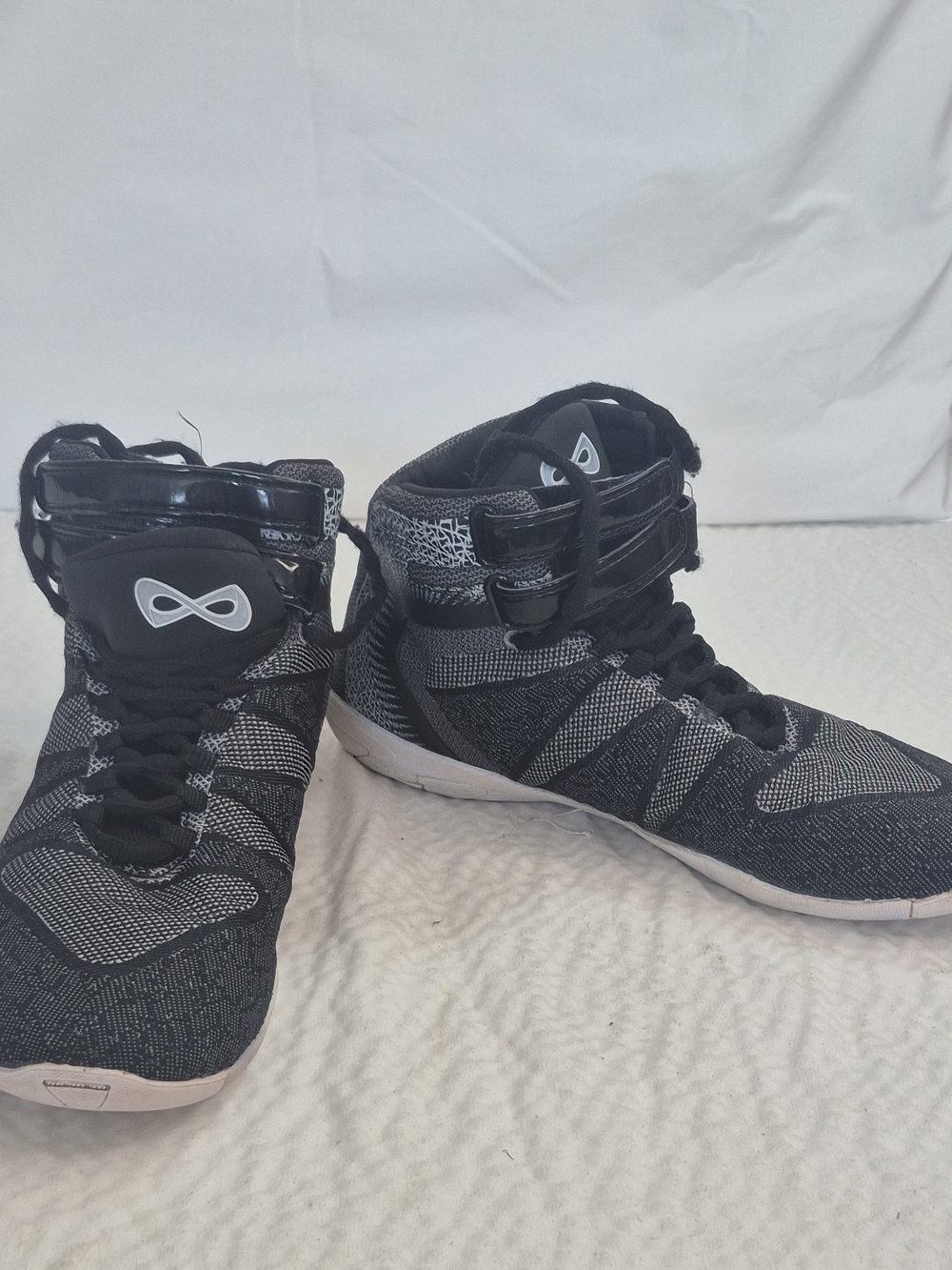 Nfinity Titan Onyx High-Top Wrestling Shoes Onyx Black Gray Colorway